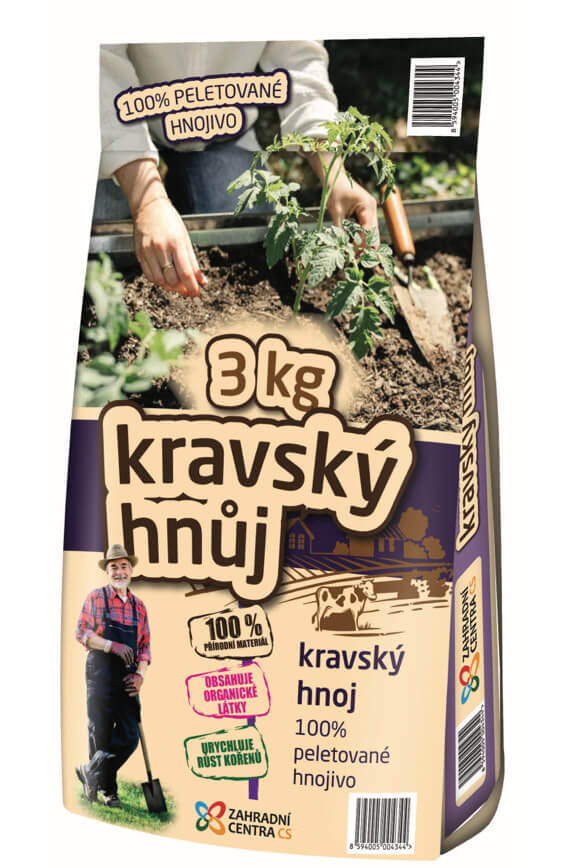 Kravský hnůj 3 kg